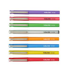 Artline 200 bright fineliner pen 0.4mm wallet 8