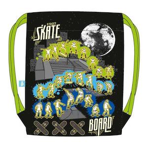 School Bags Cases: Spencil Skate Paint Sports Drawstring Bag 500 X 370mm