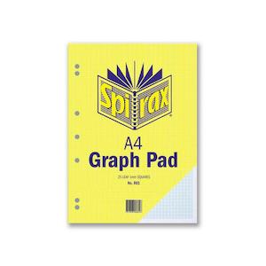 Exercise Books Covers: Spirax 801 graph pad 1mm a4 25 leaf