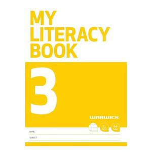 Warwick FSC Mix 70% My Literacy Book 3 7mm Ruled 64 Page