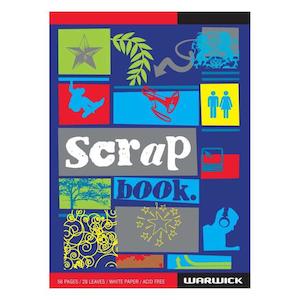 Warwick Scrapbook Super 28 Leaf Blank Pages Assorted