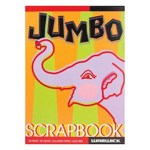 Warwick Scrapbook Jumbo 28 Leaf Coloured Pages 335x245mm