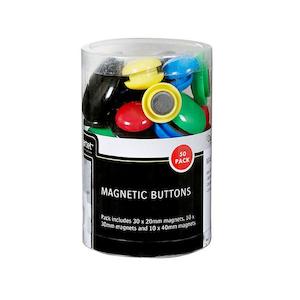 Whiteboards Flip Charts: Quartet magnet buttons assorted pk50