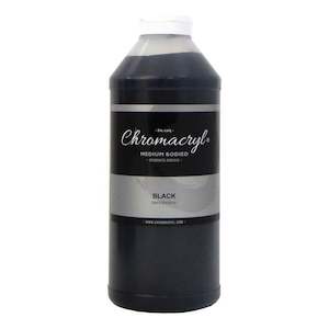 Paint Accessories: Chromacryl Acrylic Paint Student 1 Litre Black