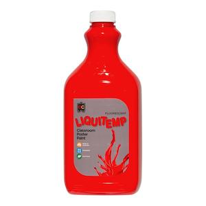 Paint Accessories: Liquitemp Fluorescent Poster Paint 2l Scarlet