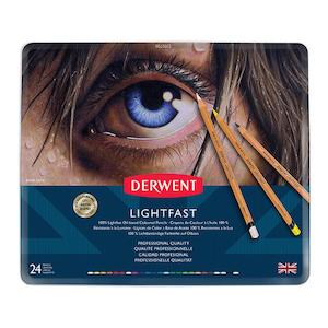 Drawing Instruments: Derwent Lightfast Pencil Tin 24 2302720