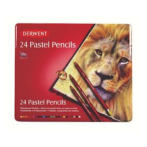 Drawing Instruments: Derwent pastel pencil tin 24