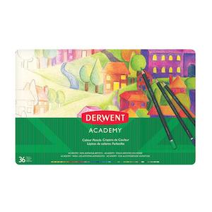 Drawing Instruments: Derwent Academy Colour Pencil Tin 36