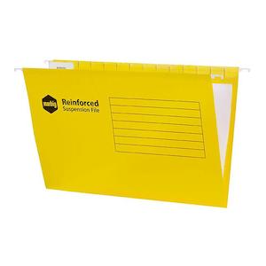 Marbig reinforced suspension file complete yellow bx25