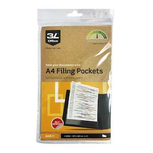 Lever Arch Files: 3L Filing Packets A4 217x130mm 5 Pack