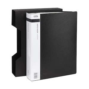 Filing Folders: Icon Display Book A4 with Insert Spine 100 Pocket with Case Black