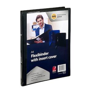 Marbig professional flexibinder 2r 20mm a4 clr fro black