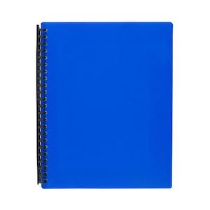 Marbig refillable display book 40 pocket blue