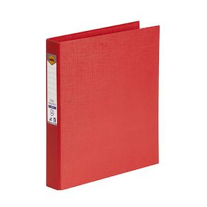 Filing Folders: Marbig ring binder a4 25mm 2d pe red