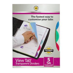 Marbig professional indices & dividers 5 tab pp a4 multi coloured