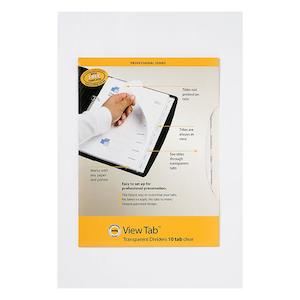 Marbig professional indices & dividers 10 tab pp a4 clear