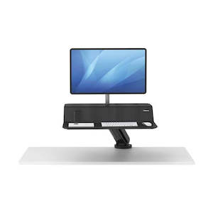 Fellowes Lotus RT Single Monitor Sit Stand Workstation Black