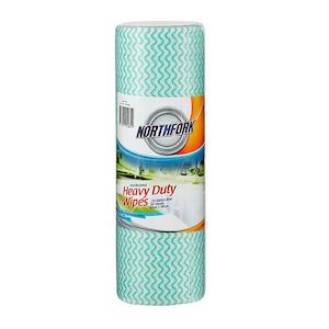 Northfork heavy duty antibacterial perforated wipe pk50