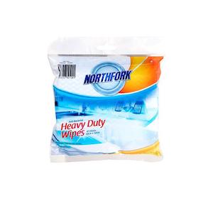 Northfork heavy duty antibacterial perforated wipe pk10