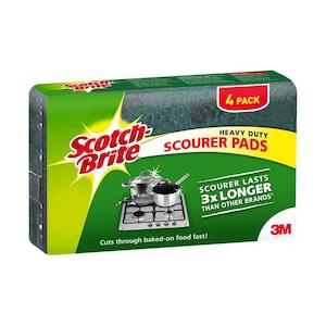 Scotch-Brite Heavy Duty Scouring Pad  Pkt/4