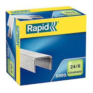 Rapid staples 24/6mm bx5000