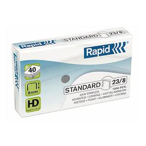 Rapid staples 23/8mm bx1000