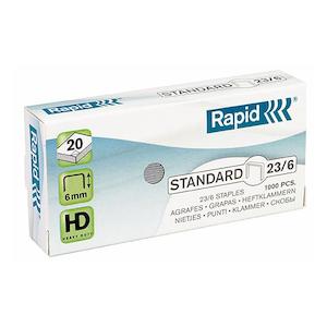 Rapid staples 23/6mm bx1000