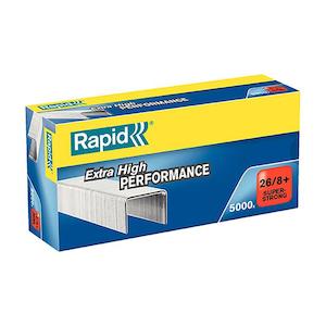 Rapid staples 26/8mm bx5000 s/strong