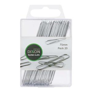 Dixon Paper Clips 75mm Pack 20