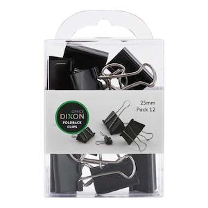 Binders Clips Pins: Dixon Foldback Clips 25mm Pack 12