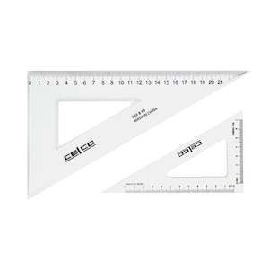 Rulers: Celco 60 degree set squares 32cm clear