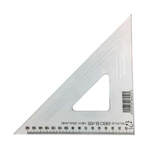 Taurus Set Square 26cm Straight Edged 45 Degrees