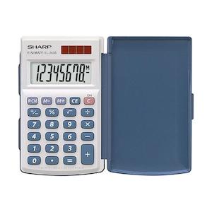 Sharp EL-243SB Twin Power Pocket Calculator with Cover