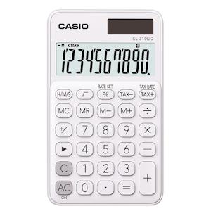 Casio SL310UCWE Hand Held 10 Digit Calculator White