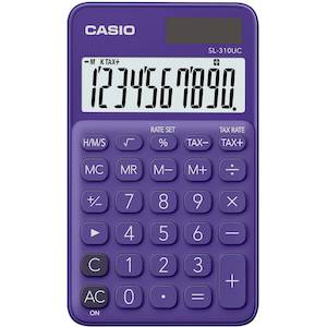 Handheld: Casio SL310UCPL Hand Held 10 Digit Calculator Purple