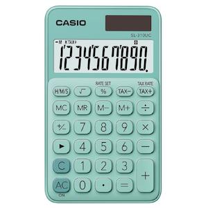 Casio SL310UCGN Hand Held 10 Digit Calculator Green