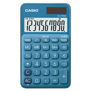 Handheld: Casio SL310UCBU Hand Held 10 Digit Calculator Blue