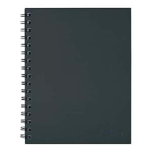 Collins Notebook Wiro 225x175 Black 100 Leaf Side Opening