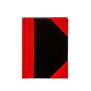 Notebooks Pads: Spirax casebound notebook a4 black and red