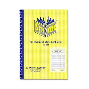 Spirax 555 invoice and statement book 207x144mm