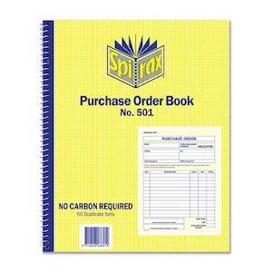 Spirax 501 purchase order book quarto 250x200mm