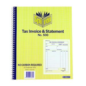 Spirax 500 tax invoice & statement book quarto 250x200mm