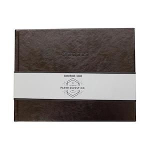 Health Safety: OSC Vintage Guest Book Brown