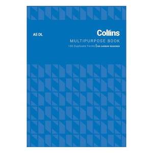 Health Safety: Collins Multipurpose A5dl Duplicate No Carbon Required