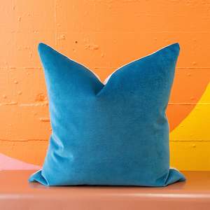 Cushions: Studio Velvet Cyan 50x50cm