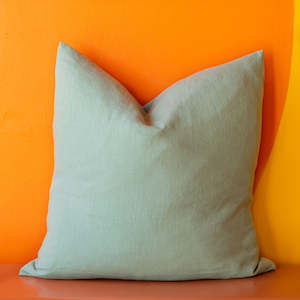 Seafoam Vintage Linen Cushion 65x65cm