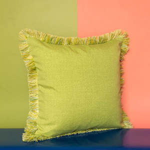 Parakai Green Outdoor Cushion with Trim 50x50cm