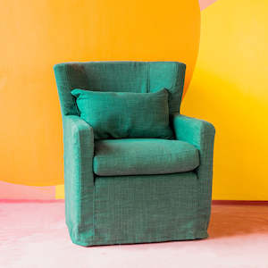 Tarantino Linen Jade Hemmingway Chair