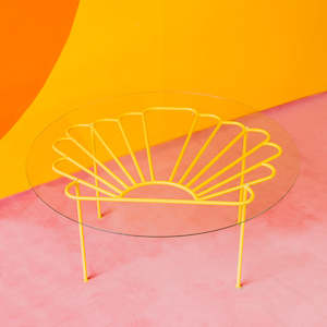 Sitting Pretty Shell Coffee Table Yellow