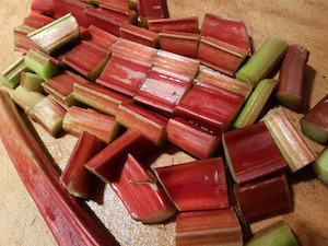 Fresh rhubarb